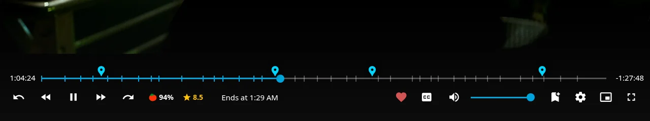 Bookmark markers on the video timeline